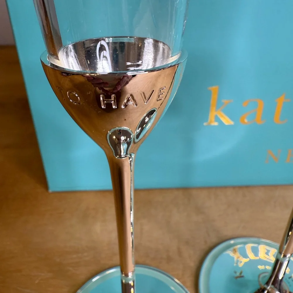 Kate Spade Take The Cake Toasting Flutes